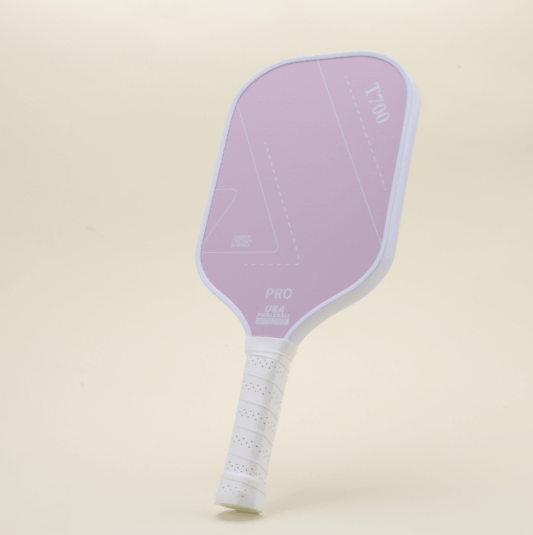 T700 pickleball paddle featuring an elegant and modern pink design, adding a trendy touch to your game, and ideal for younger players and families.